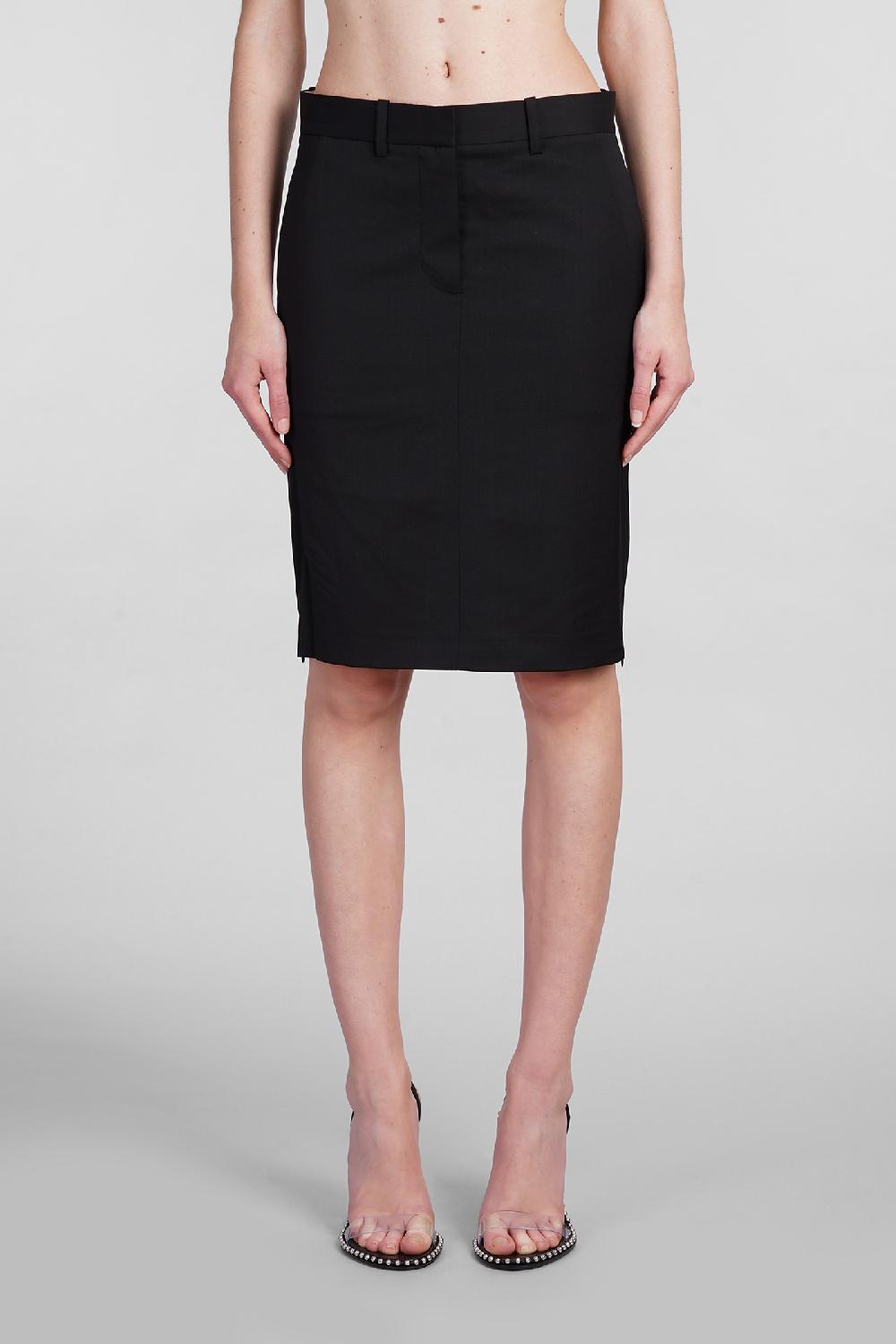 Deliberti Helmut Lang Gonna in lana nera cod. 401642 - Deliberti The Luxury Shopping