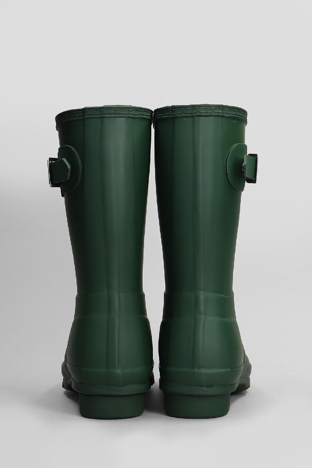 Deliberti Hunter Stivali Tacco Basso Original Short In Gomma Verde Cod. 409457 - Deliberti The Luxury Shopping
