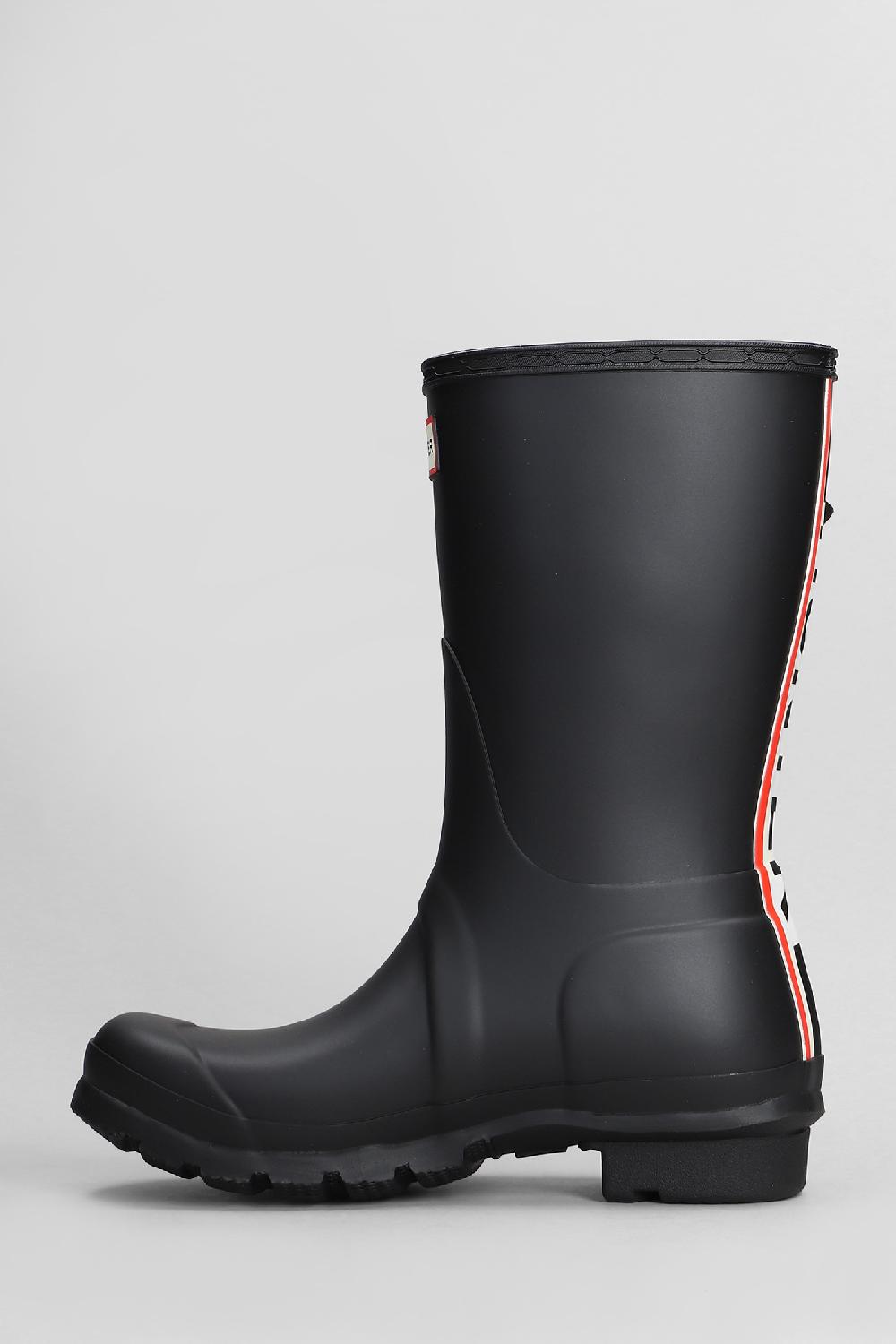 Deliberti Hunter Stivali Tacco Basso Original Short Tri In Gomma Nera Cod. 409594 - Deliberti The Luxury Shopping