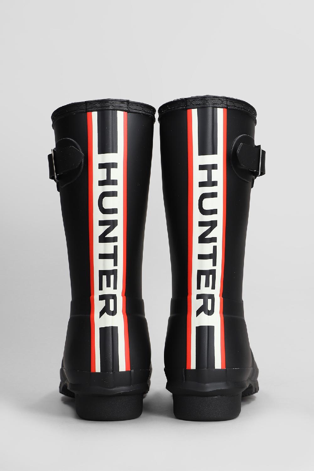 Deliberti Hunter Stivali Tacco Basso Original Short Tri In Gomma Nera Cod. 409594 - Deliberti The Luxury Shopping