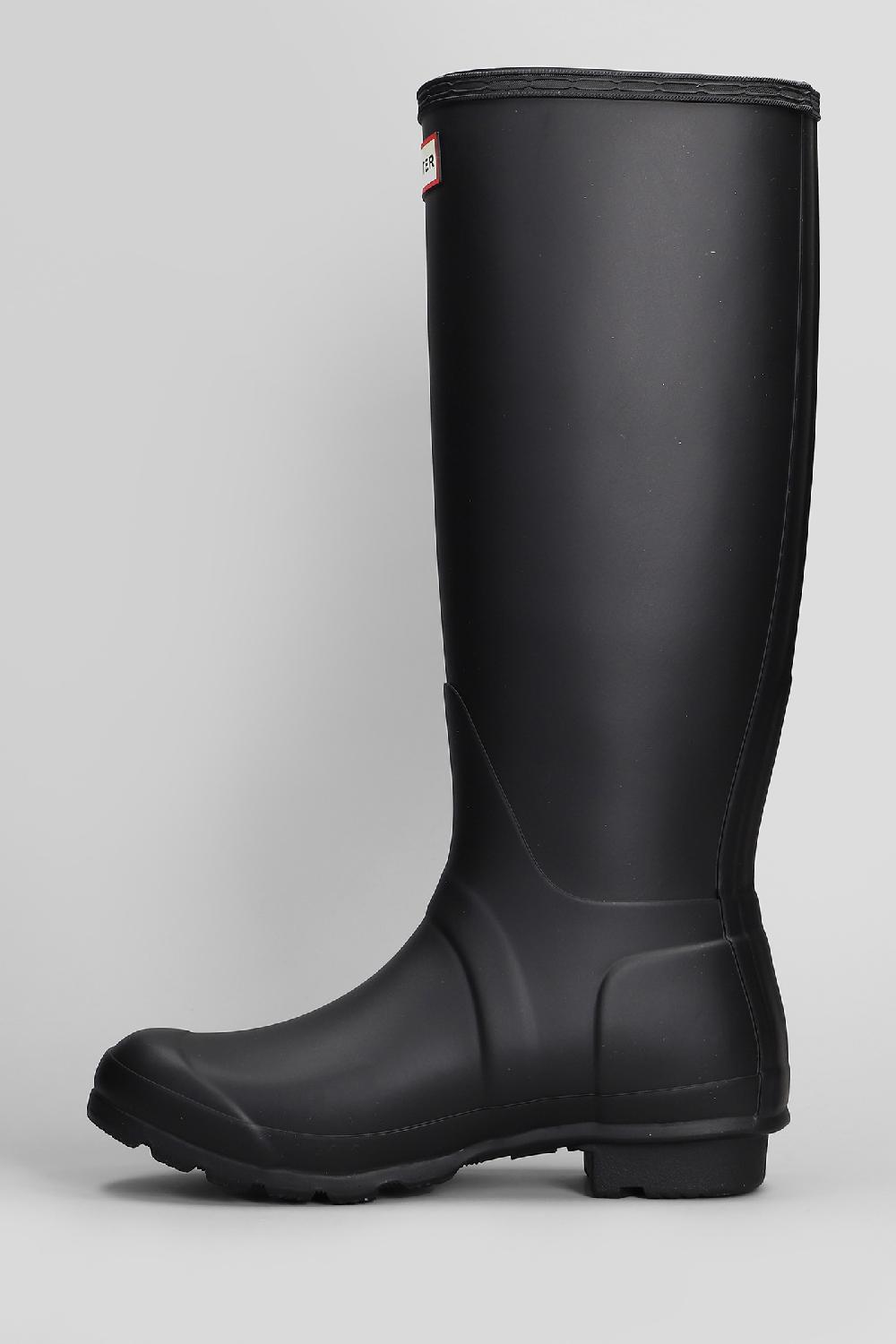 Deliberti Hunter Stivali Tacco Basso Original Tall In Gomma Nera Cod. 409820 - Deliberti The Luxury Shopping