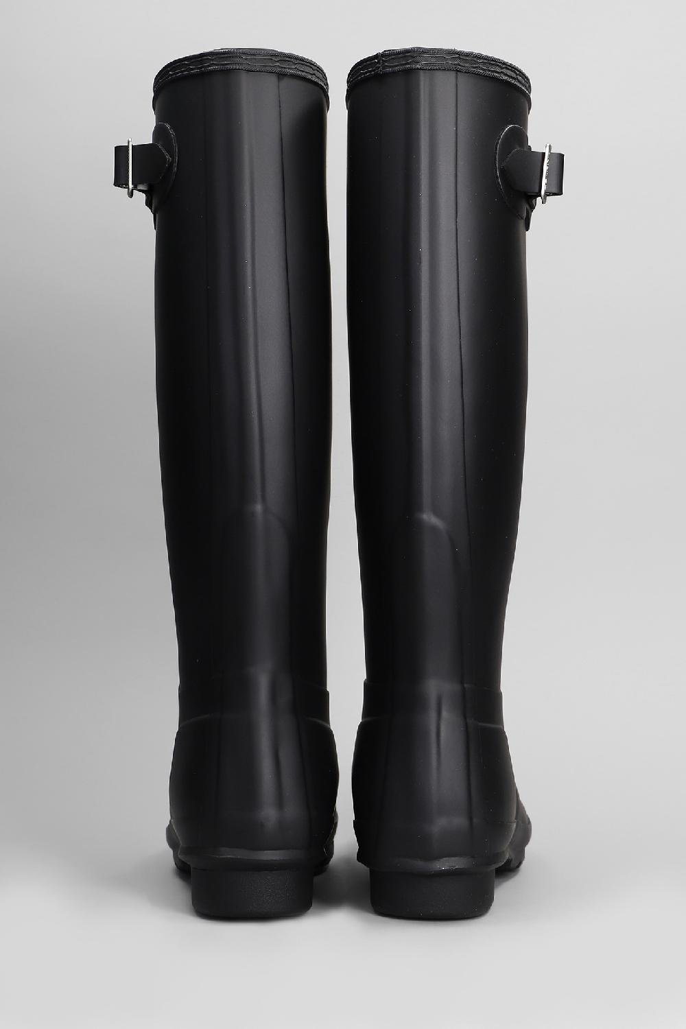 Deliberti Hunter Stivali Tacco Basso Original Tall In Gomma Nera Cod. 409820 - Deliberti The Luxury Shopping