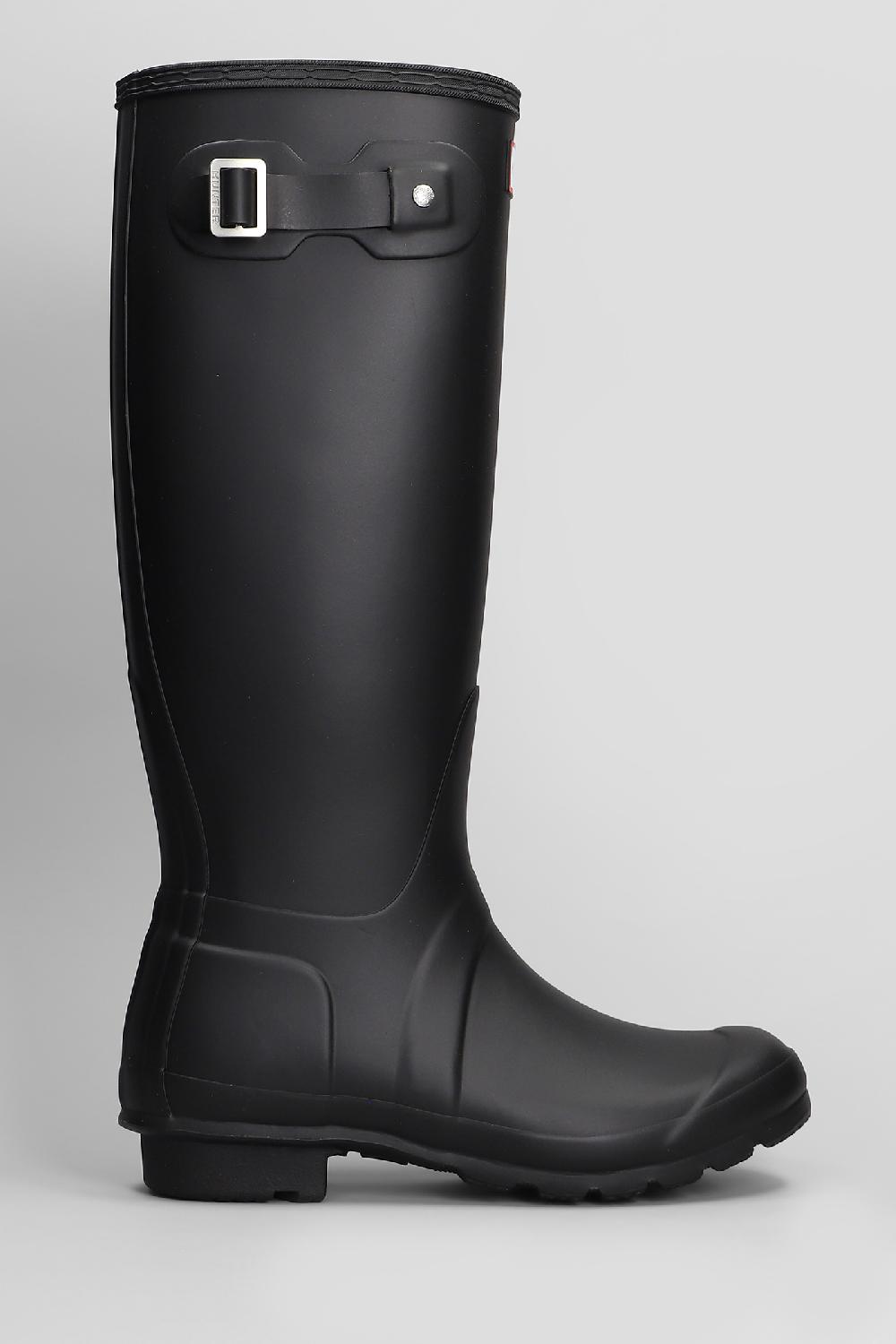 Deliberti Hunter Stivali tacco basso original tall in gomma nera cod. 409820 - Deliberti The Luxury Shopping
