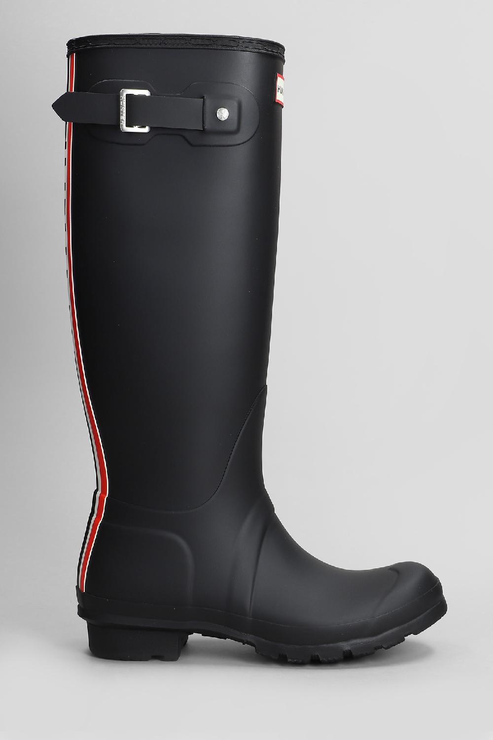 Deliberti Hunter Stivali tacco basso original tall tri in gomma nera cod. 409593 - Deliberti The Luxury Shopping