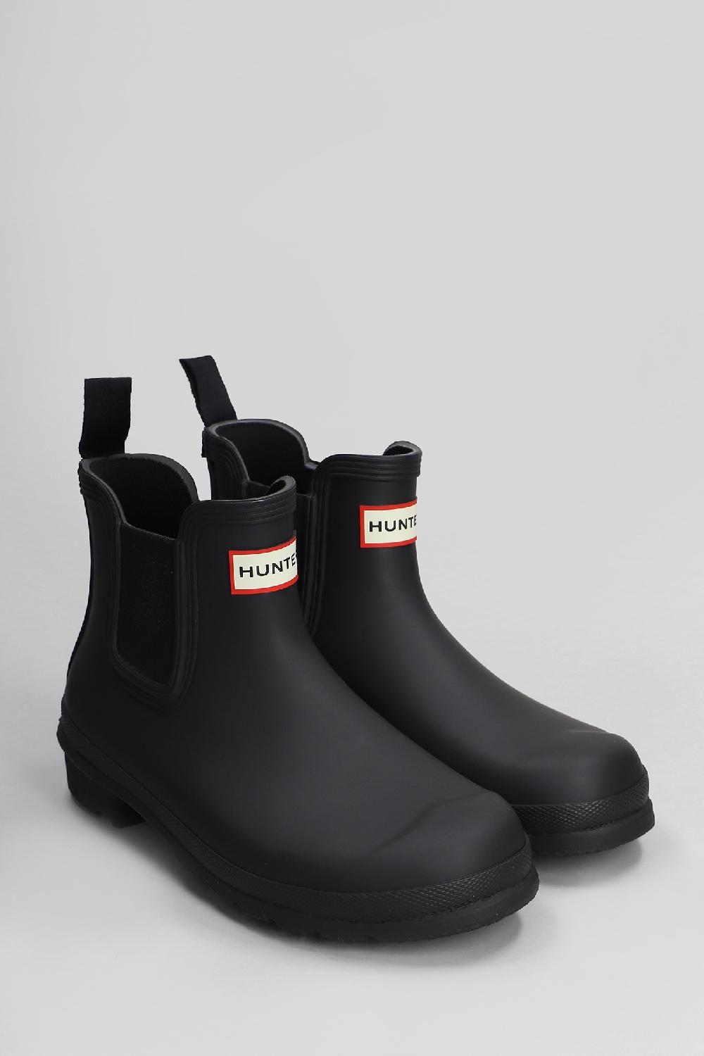 Deliberti Hunter Tronchetti Tacco Basso Original Chelsea In Gomma Nera Cod. 409458 - Deliberti The Luxury Shopping