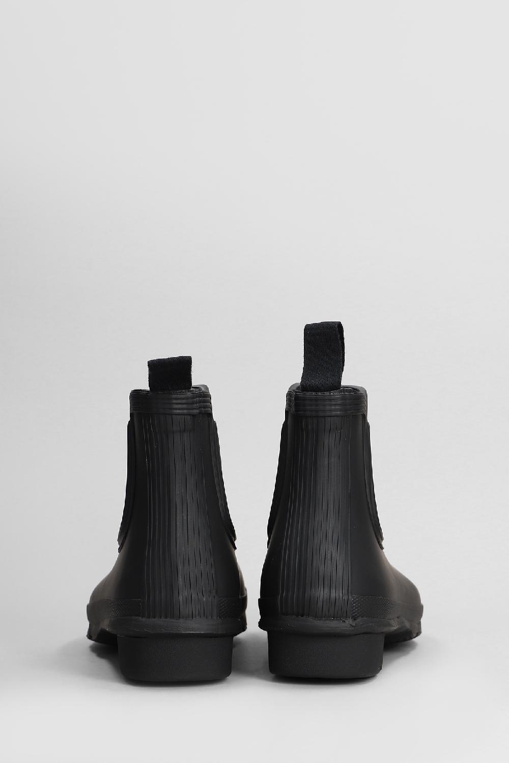 Deliberti Hunter Tronchetti Tacco Basso Original Chelsea In Gomma Nera Cod. 409458 - Deliberti The Luxury Shopping