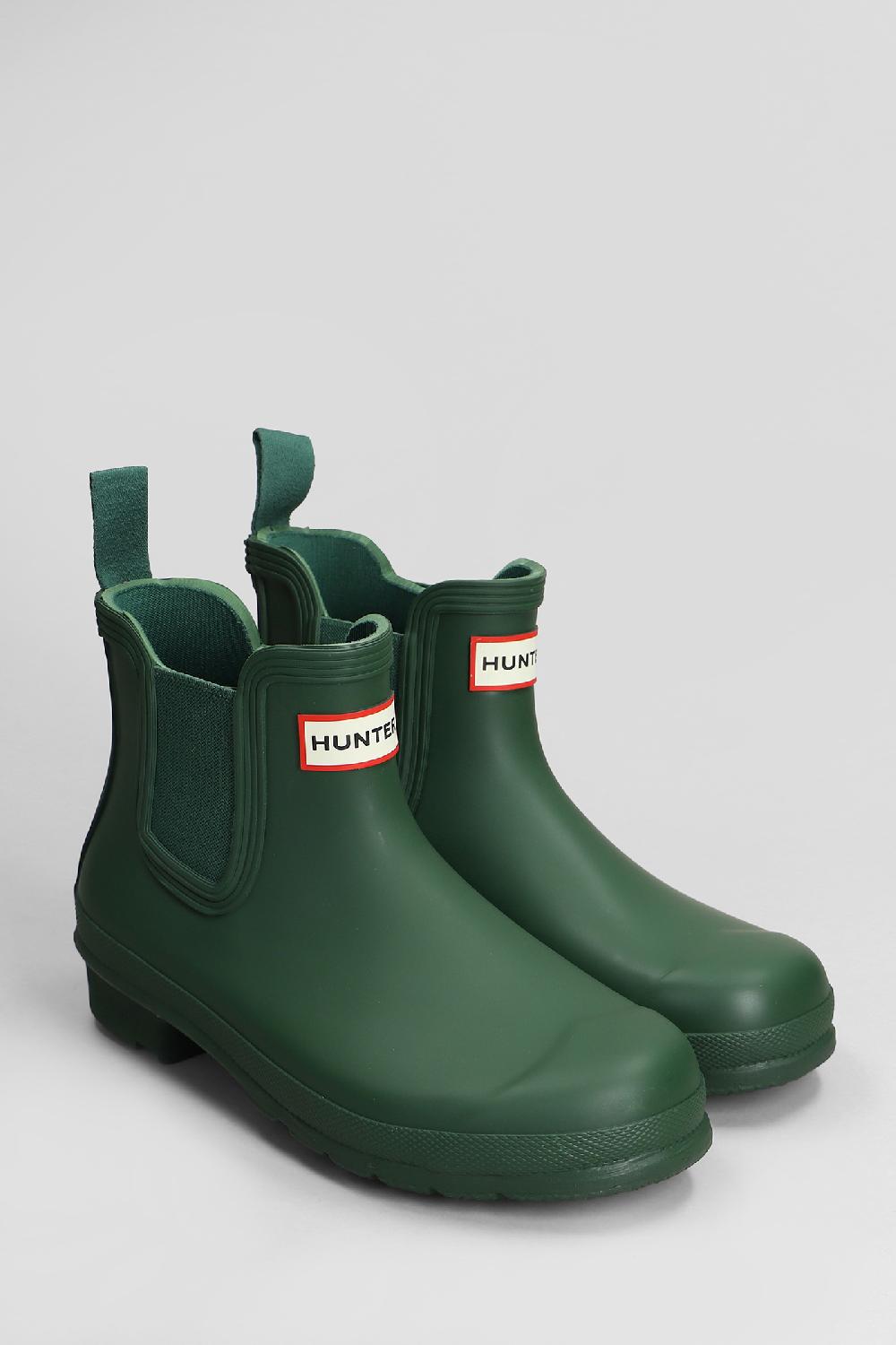 Deliberti Hunter Tronchetti Tacco Basso Original Chelsea In Gomma Verde Cod. 409459 - Deliberti The Luxury Shopping