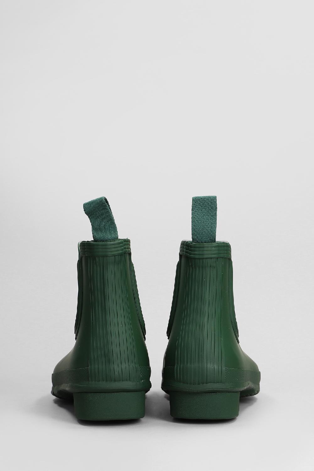 Deliberti Hunter Tronchetti Tacco Basso Original Chelsea In Gomma Verde Cod. 409459 - Deliberti The Luxury Shopping