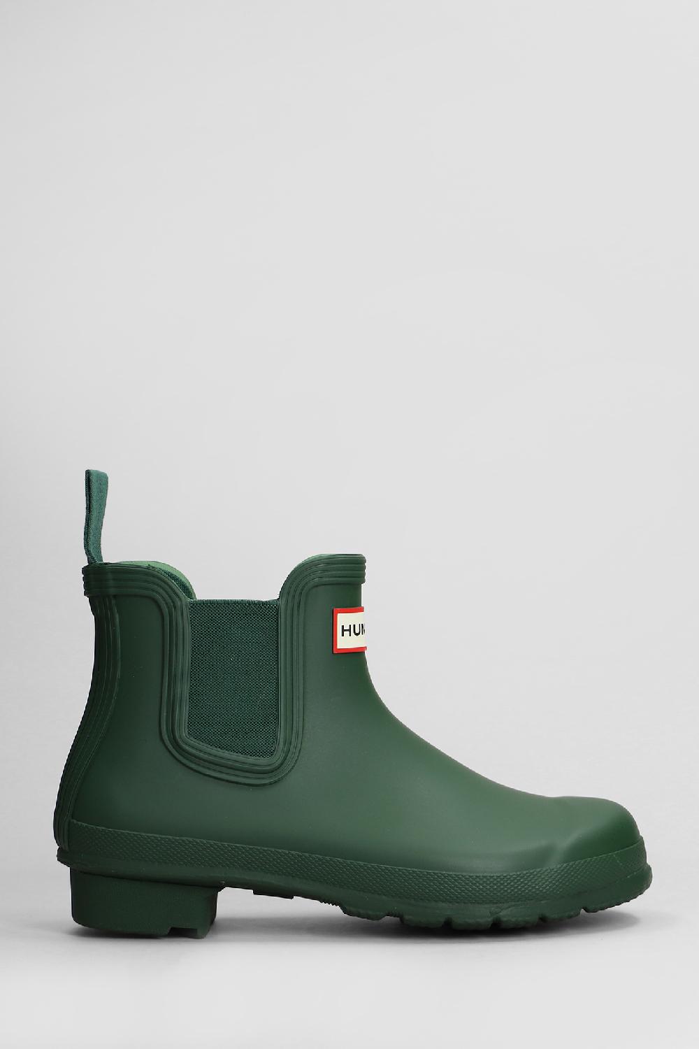 Deliberti Hunter Tronchetti tacco basso original chelsea in gomma verde cod. 409459 - Deliberti The Luxury Shopping