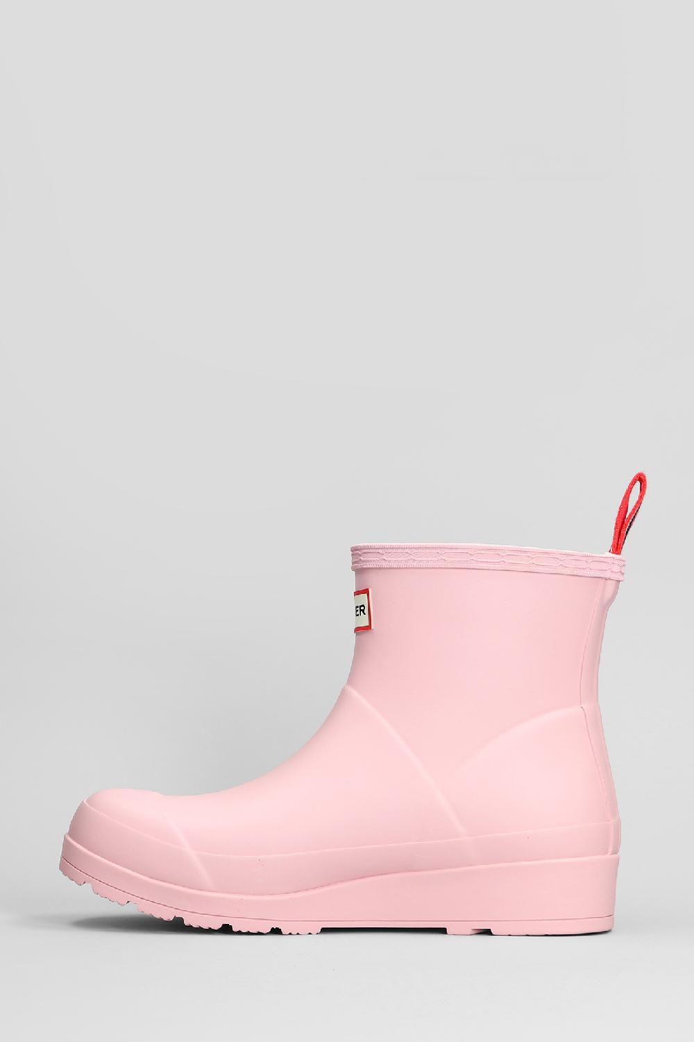 Deliberti Hunter Tronchetti Tacco Basso Play Boot Short In Gomma Rosa Cod. 409819 - Deliberti The Luxury Shopping