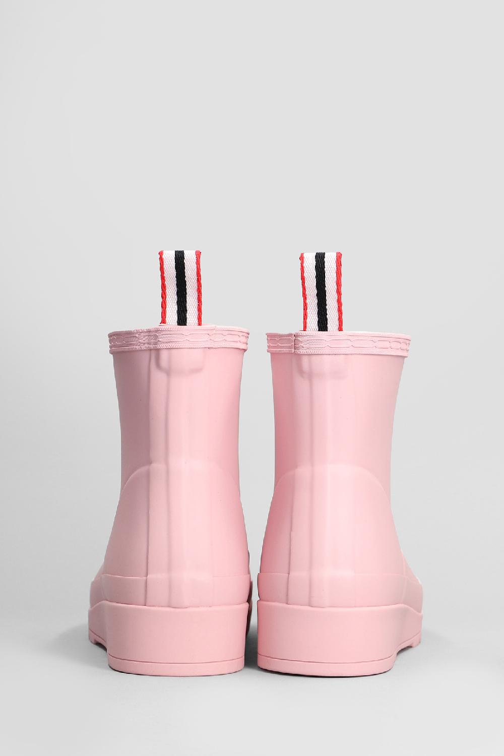Deliberti Hunter Tronchetti Tacco Basso Play Boot Short In Gomma Rosa Cod. 409819 - Deliberti The Luxury Shopping
