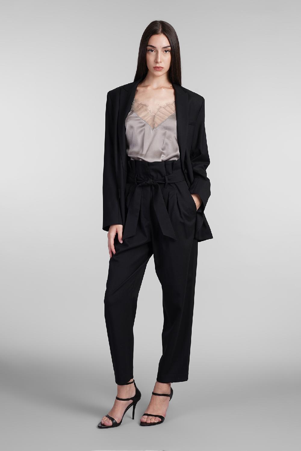 Deliberti Iro Blazer Allan In Lana Nera Cod. 407078 - Deliberti The Luxury Shopping
