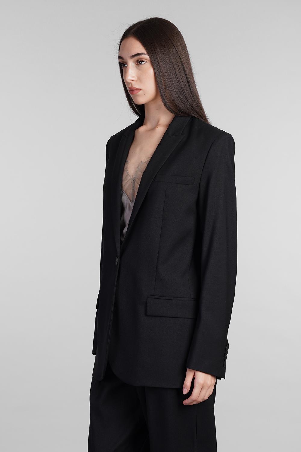 Deliberti Iro Blazer Allan In Lana Nera Cod. 407078 - Deliberti The Luxury Shopping