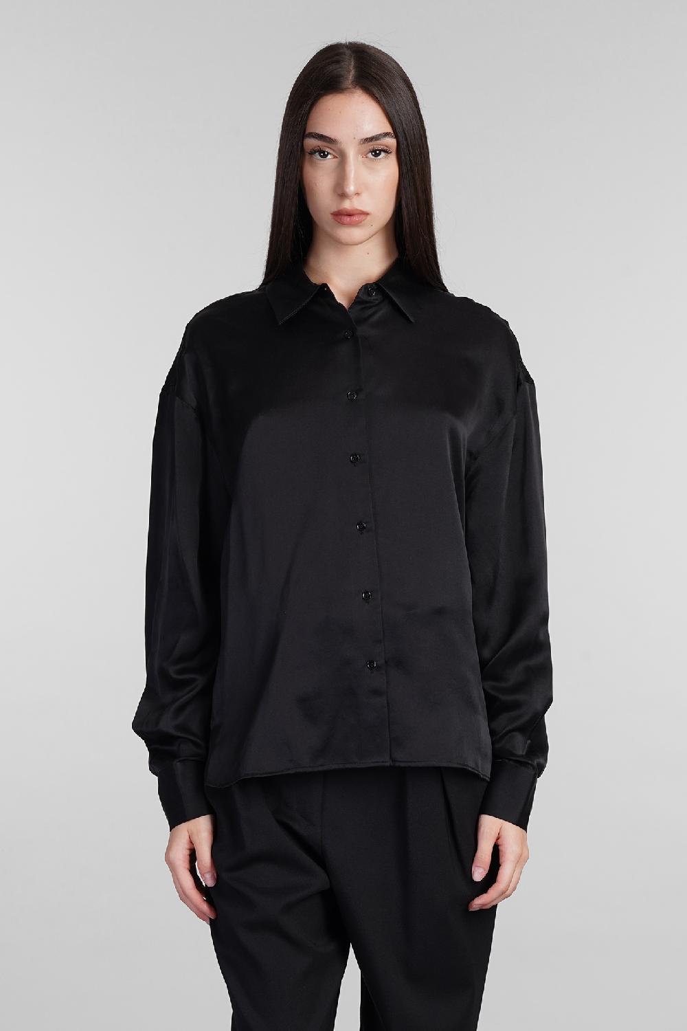Deliberti Iro Camicia jarila in seta nera cod. 407089 - Deliberti The Luxury Shopping