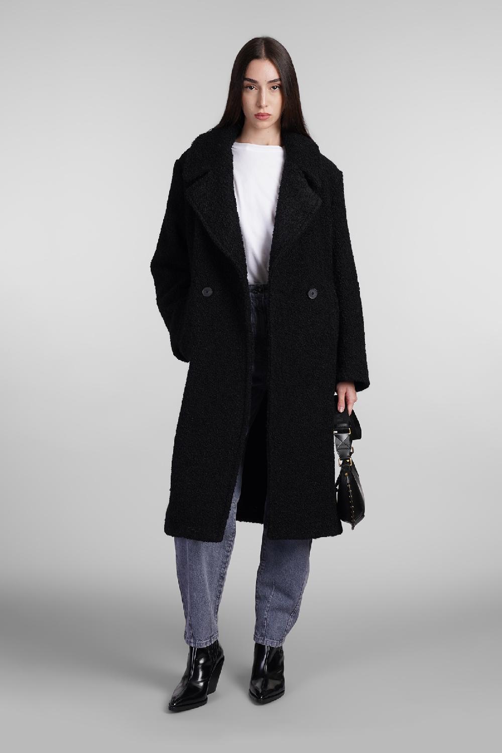 Deliberti Iro Cappotto Azelia In Lana Nera Cod. 407118 - Deliberti The Luxury Shopping