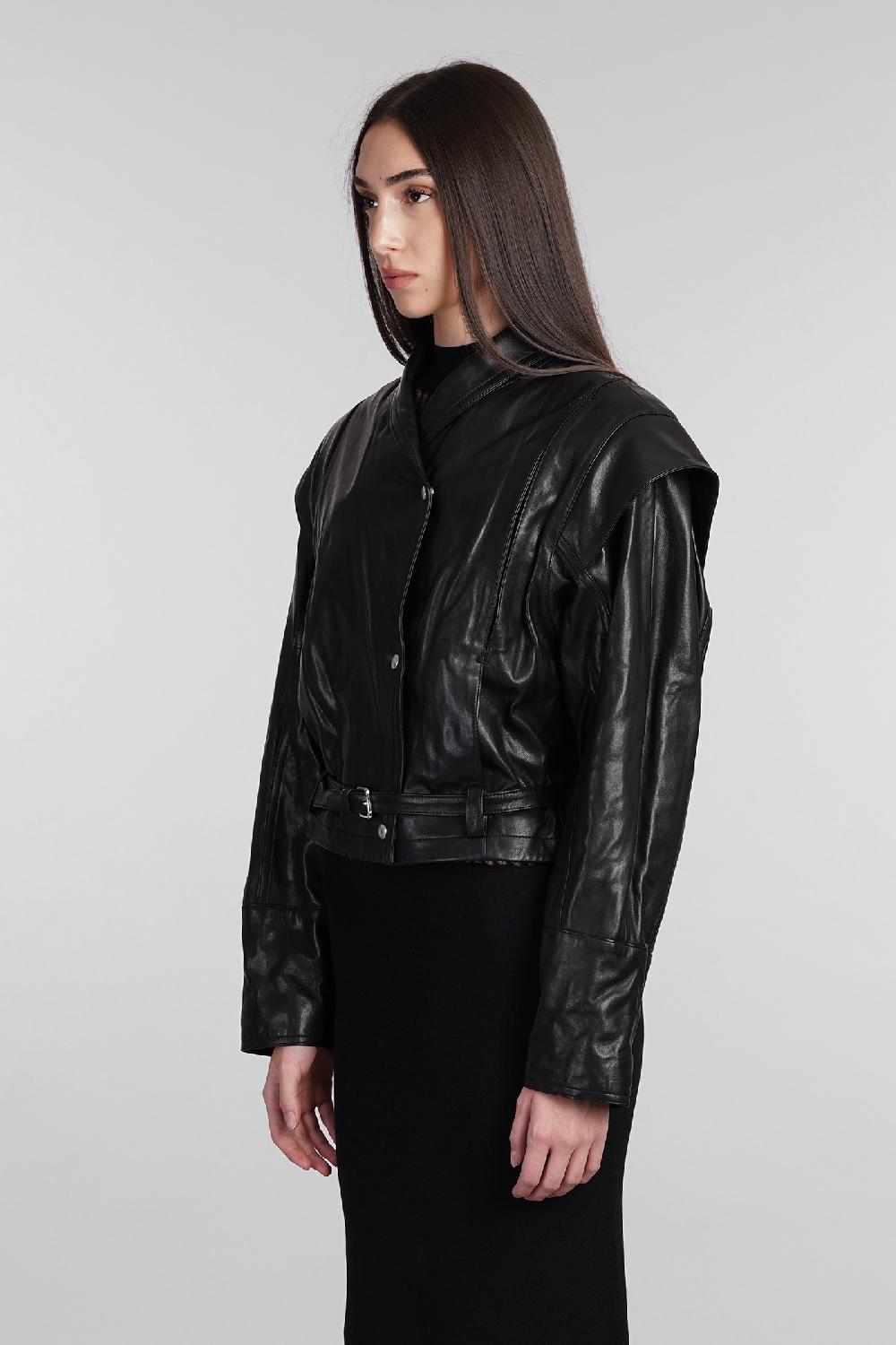 Deliberti Iro Giacca Biker Yukito In Pelle Nera Cod. 407096 - Deliberti The Luxury Shopping