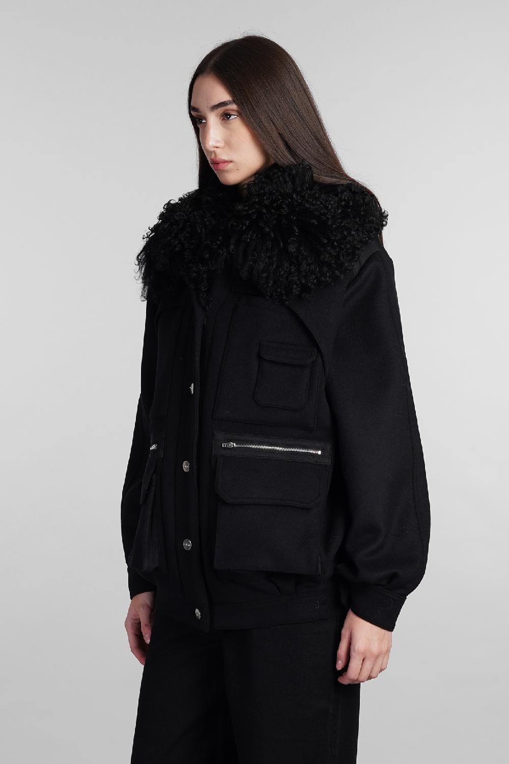 Deliberti Iro Giacca Casual Diassa In Lana Nera Cod. 407120 - Deliberti The Luxury Shopping