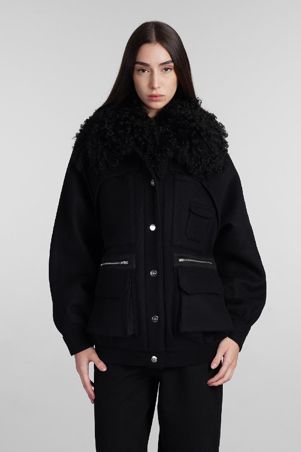 Deliberti Iro Giacca casual diassa in lana nera cod. 407120 - Deliberti The Luxury Shopping