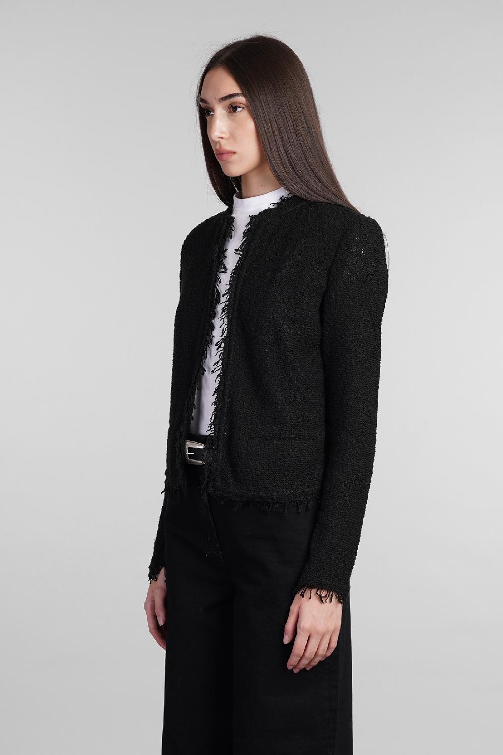 Deliberti Iro Giacca Casual Shavani In Cotone Nero Cod. 407079 - Deliberti The Luxury Shopping