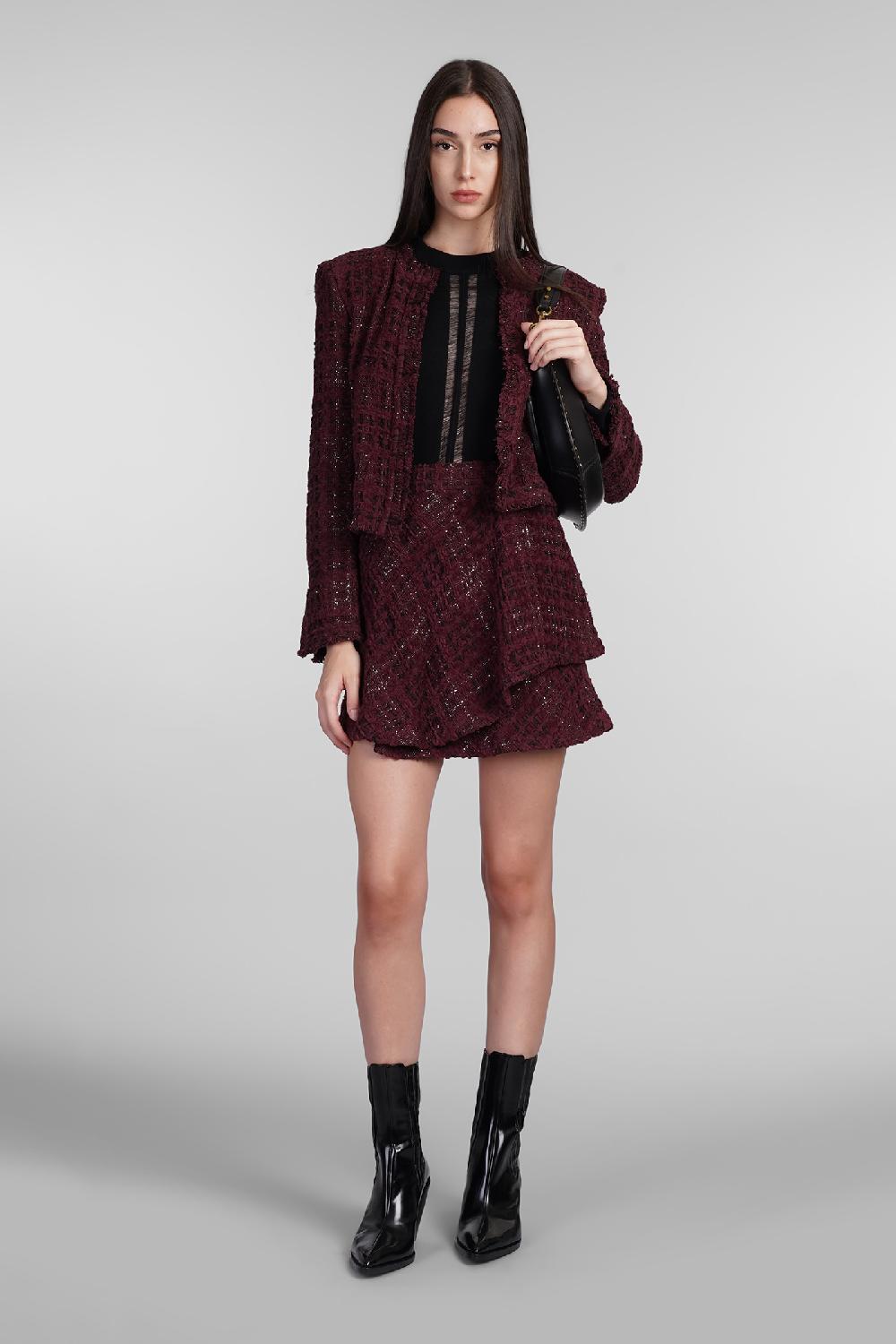 Deliberti Iro Giacca Casual Sonesta In Cotone Bordeaux Cod. 407102 - Deliberti The Luxury Shopping