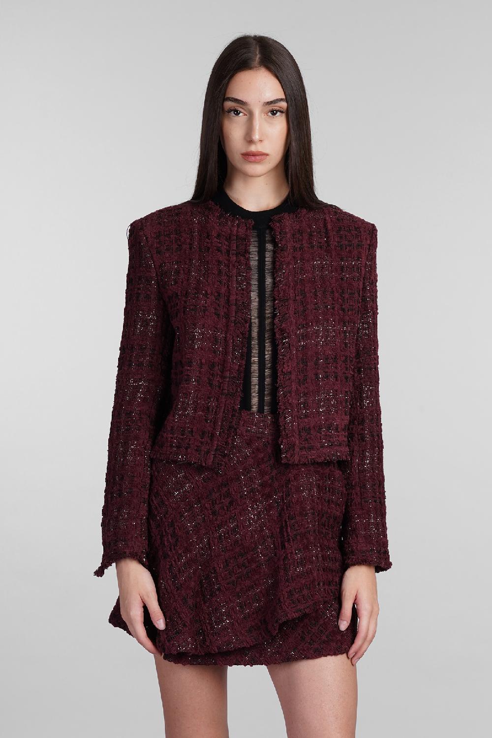 Deliberti Iro Giacca casual sonesta in cotone bordeaux cod. 407102 - Deliberti The Luxury Shopping