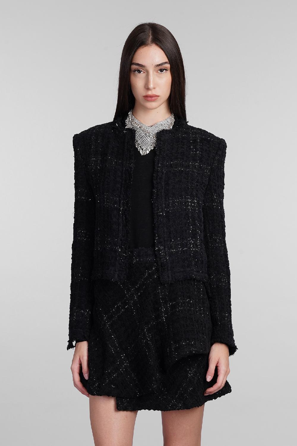 Deliberti Iro Giacca casual sonesta in cotone nero cod. 407101 - Deliberti The Luxury Shopping