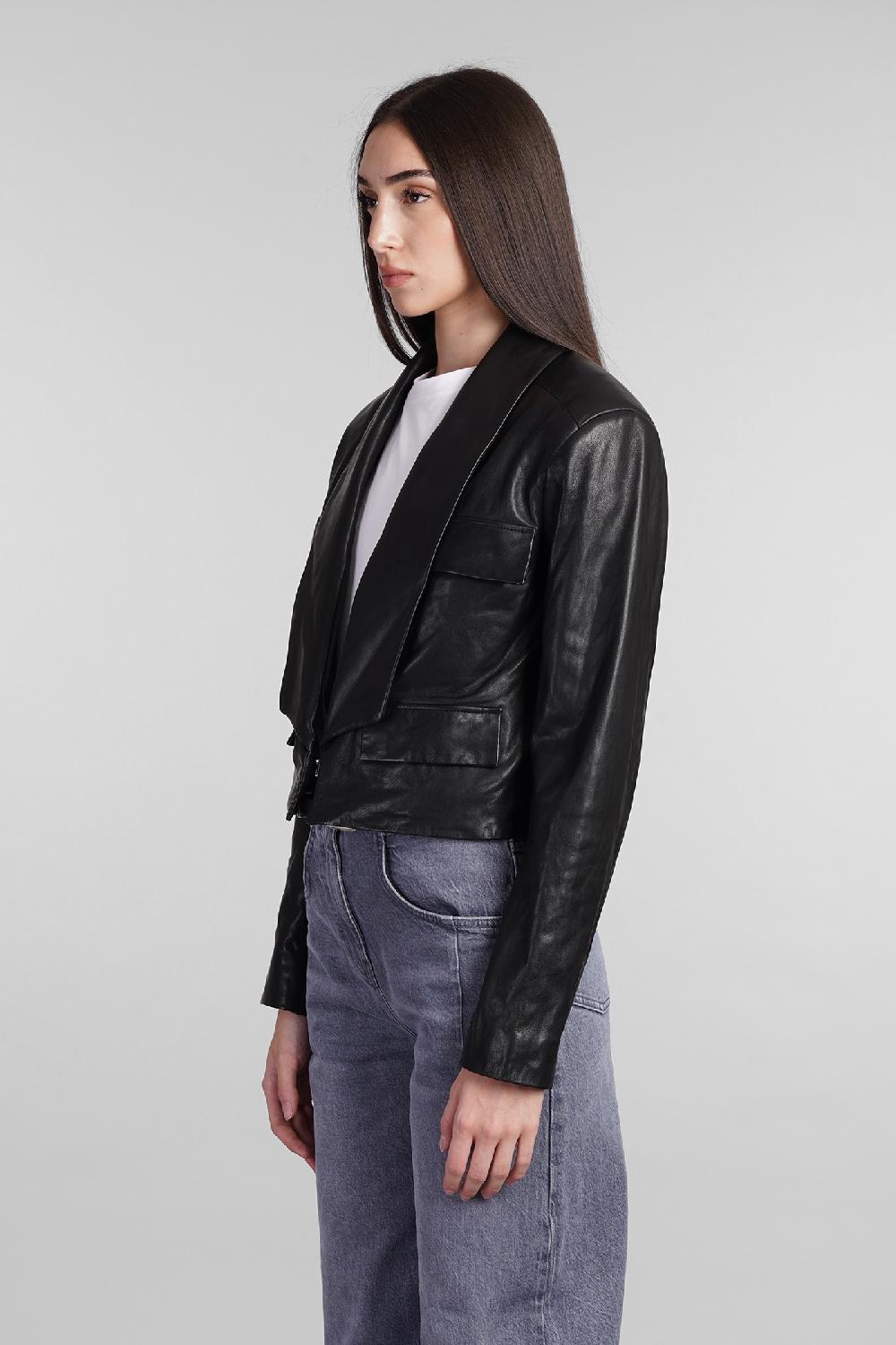 Deliberti Iro Giacca In Pelle Cybele In Pelle Nera Cod. 407110 - Deliberti The Luxury Shopping