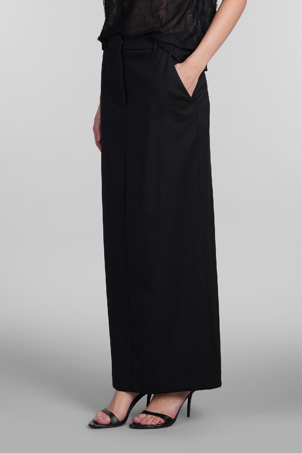 Deliberti Iro Gonna Arianne In Lana Nera Cod. 407106 - Deliberti The Luxury Shopping