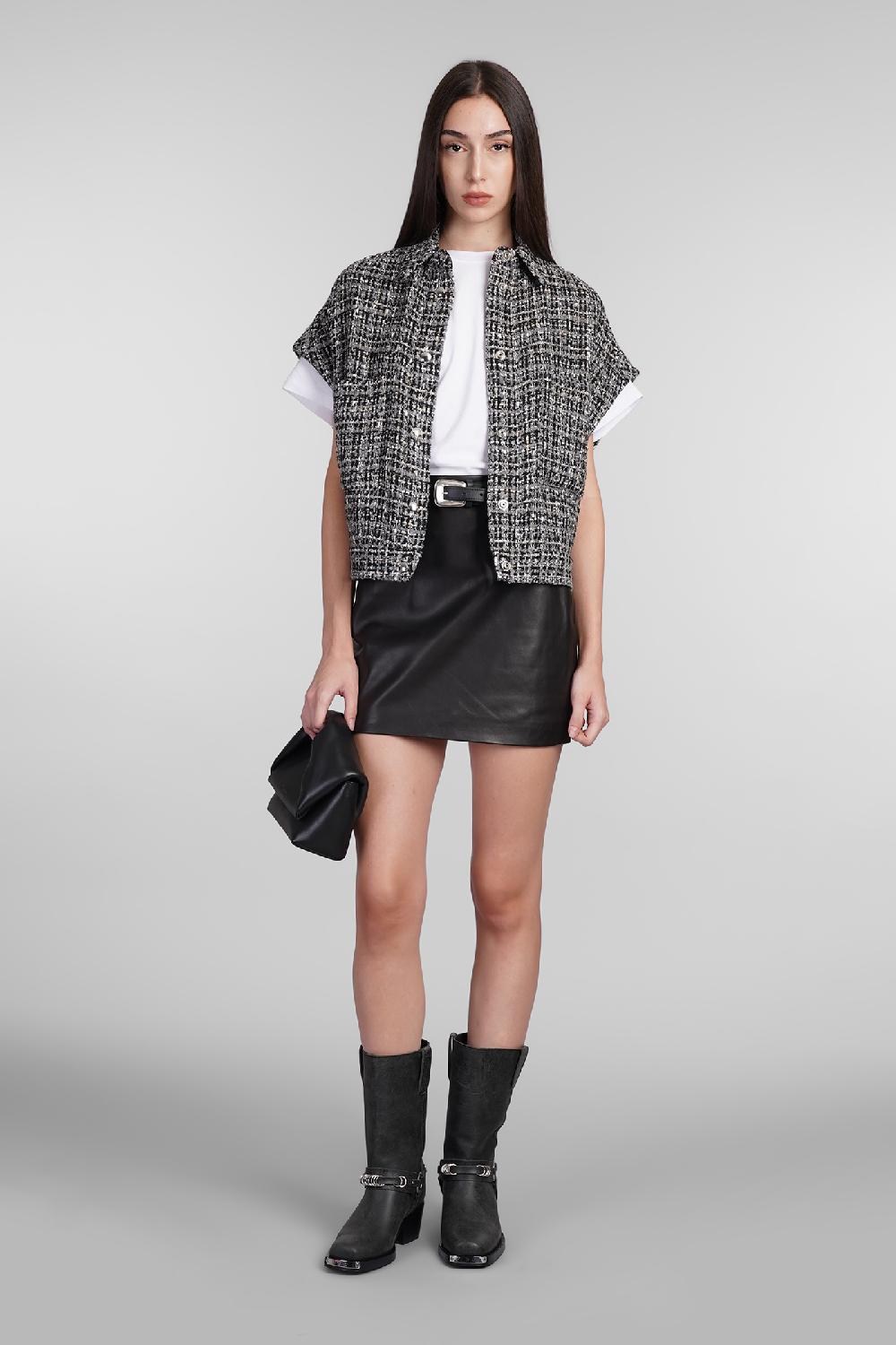 Deliberti Iro Gonna Eliou In Pelle Nera Cod. 407116 - Deliberti The Luxury Shopping