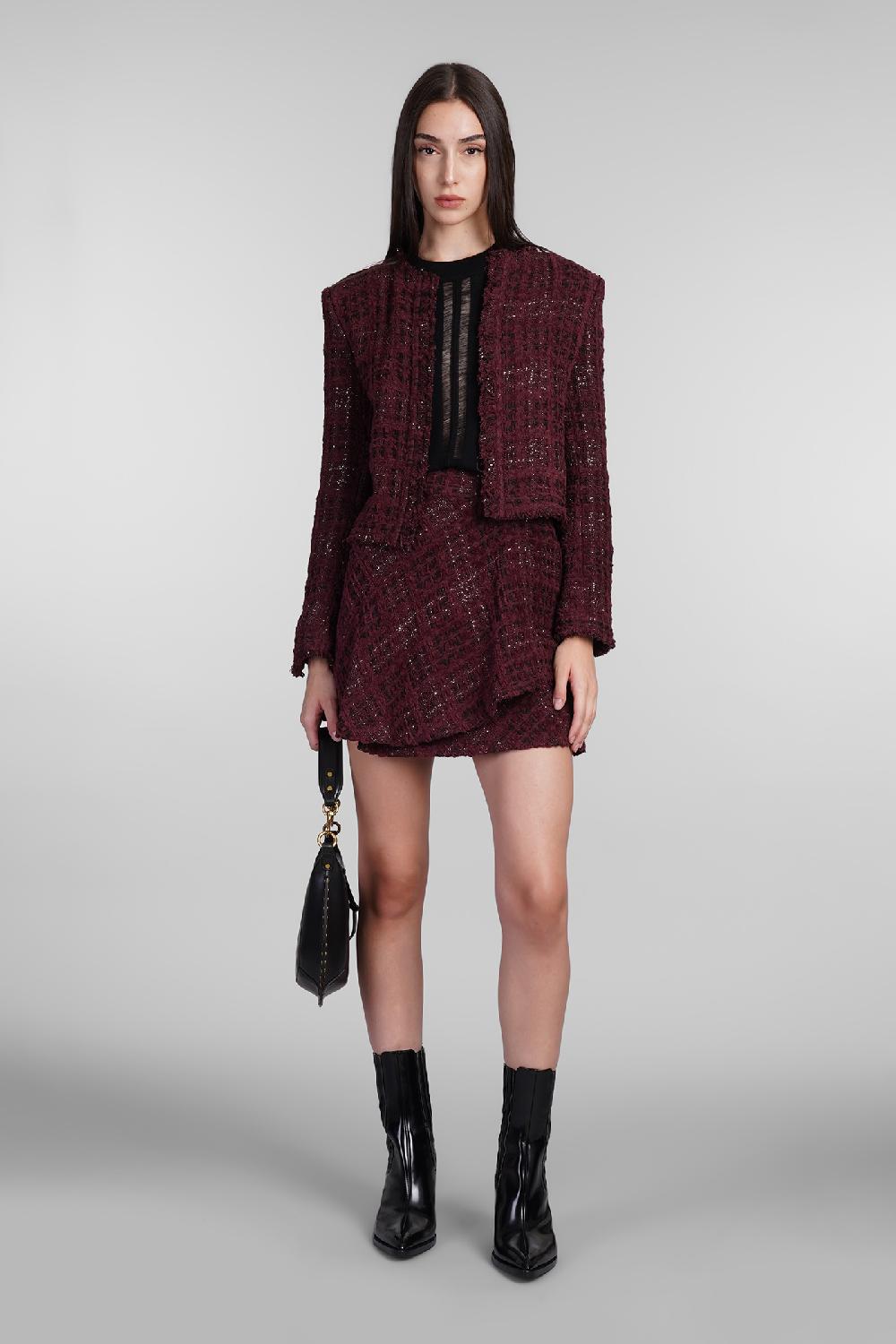 Deliberti Iro Gonna Solfin In Cotone Bordeaux Cod. 407108 - Deliberti The Luxury Shopping