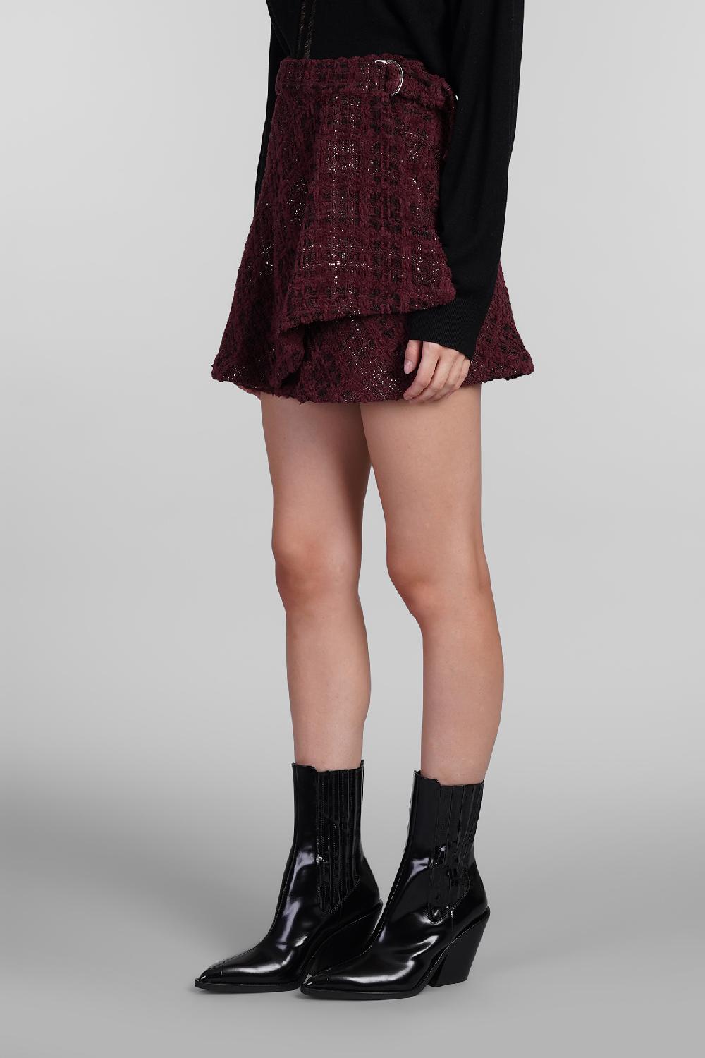 Deliberti Iro Gonna Solfin In Cotone Bordeaux Cod. 407108 - Deliberti The Luxury Shopping