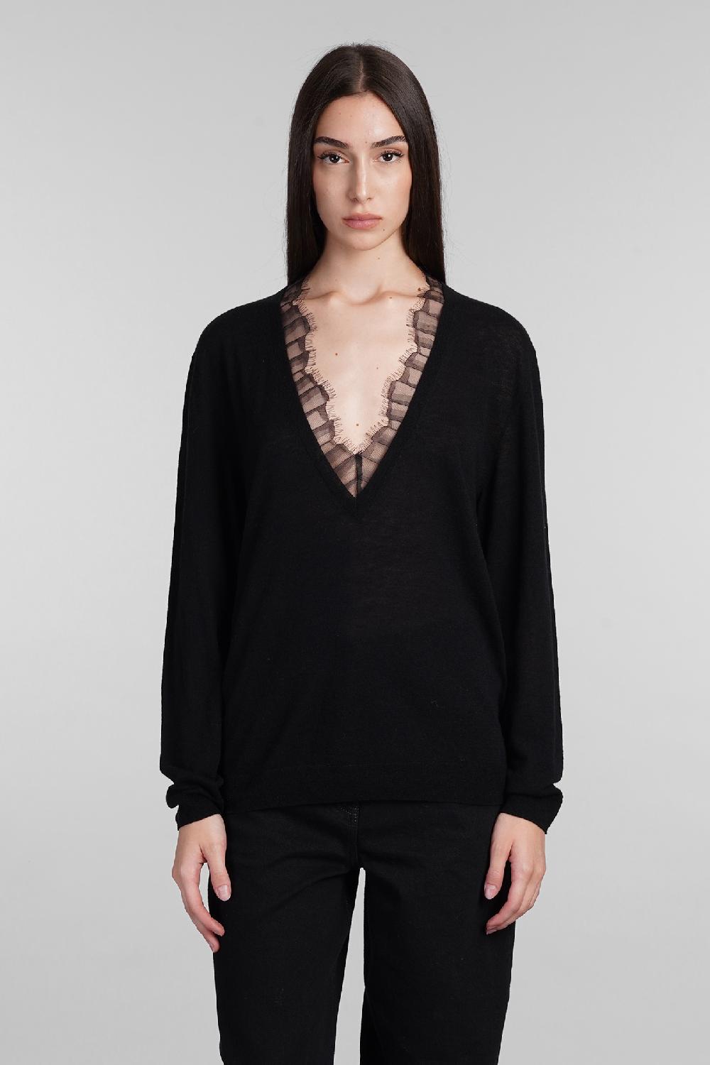 Deliberti Iro Maglia haby in lana nera cod. 407076 - Deliberti The Luxury Shopping