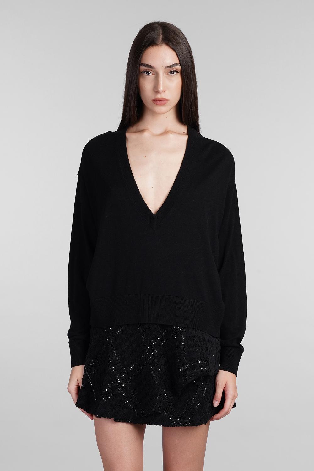 Deliberti Iro Maglia leya in seta nera cod. 407083 - Deliberti The Luxury Shopping