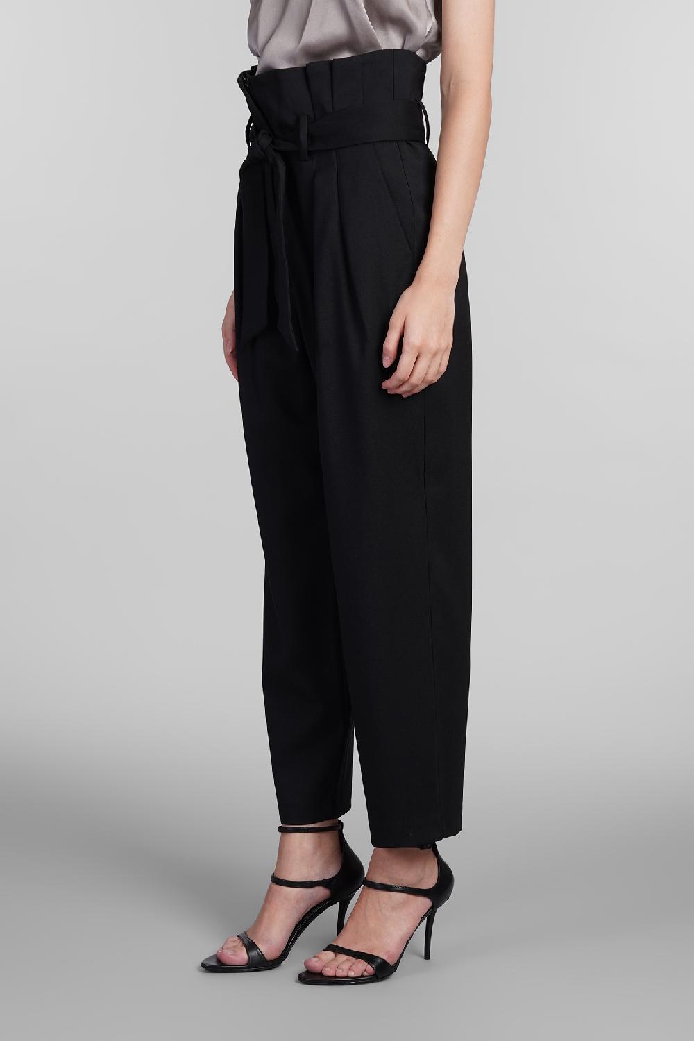 Deliberti Iro Pantalone Arrison In Lana Nera Cod. 407105 - Deliberti The Luxury Shopping