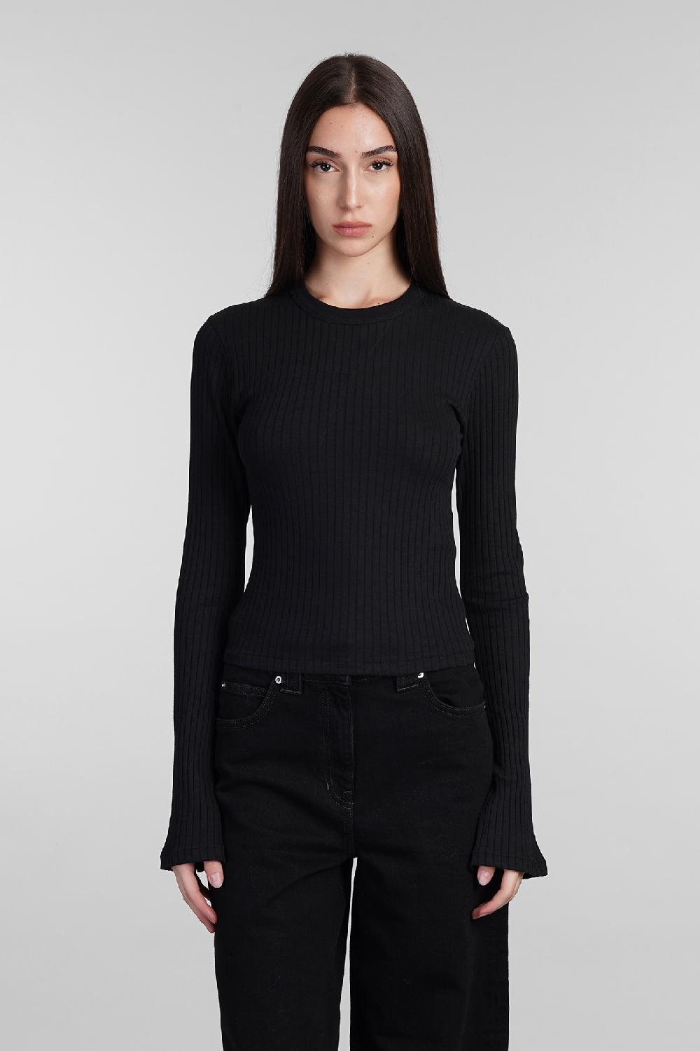 Deliberti Iro Topwear ersilia in cotone nero cod. 407077 - Deliberti The Luxury Shopping