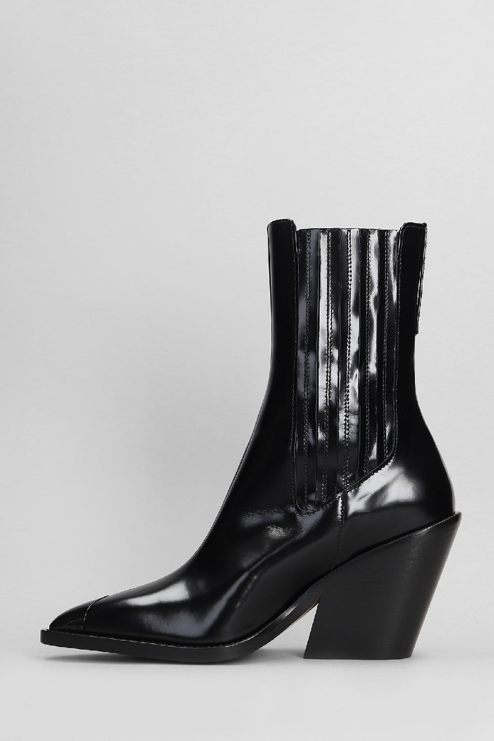 Deliberti Iro Tronchetti Tacco Alto Mazola In Pelle Nera Cod. 407080 - Deliberti The Luxury Shopping
