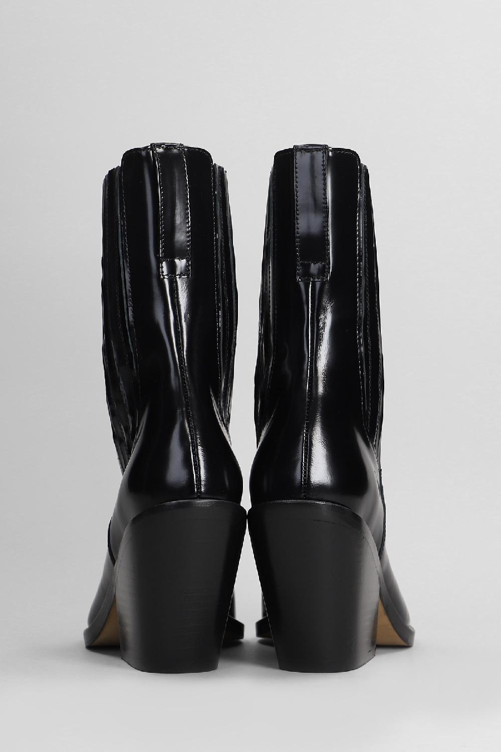 Deliberti Iro Tronchetti Tacco Alto Mazola In Pelle Nera Cod. 407080 - Deliberti The Luxury Shopping