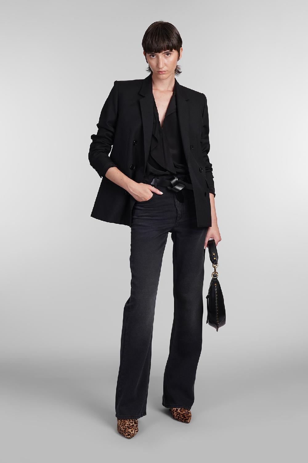 Deliberti Isabel Marant Blusa Utah In Seta Nera Cod. 402732 - Deliberti The Luxury Shopping