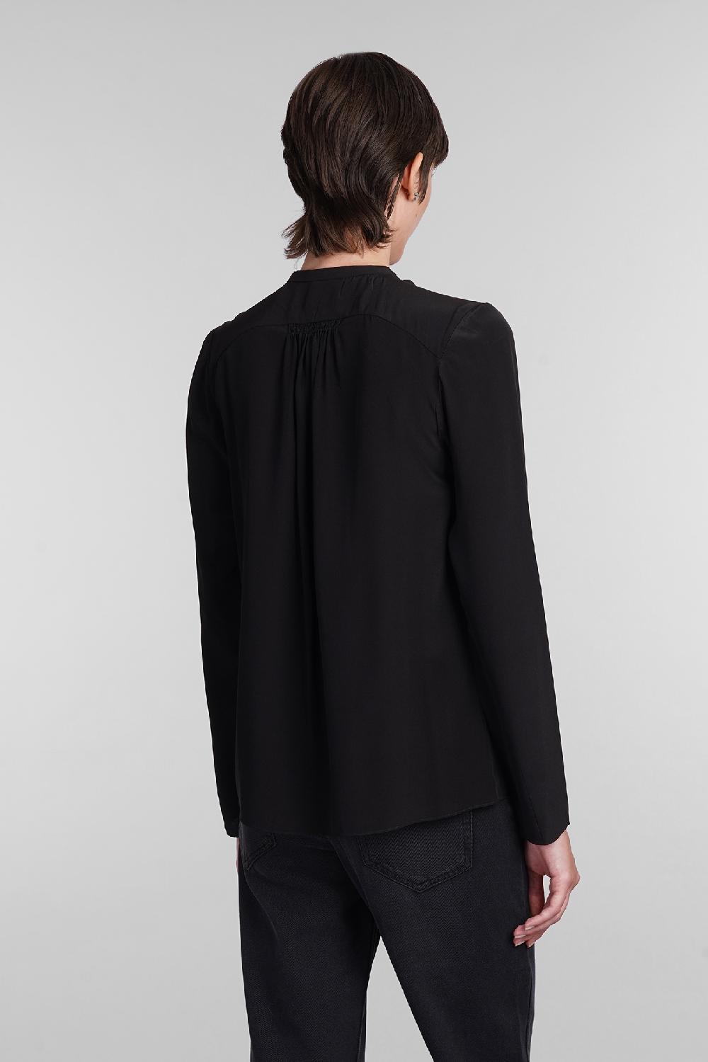 Deliberti Isabel Marant Blusa Utah In Seta Nera Cod. 402732 - Deliberti The Luxury Shopping