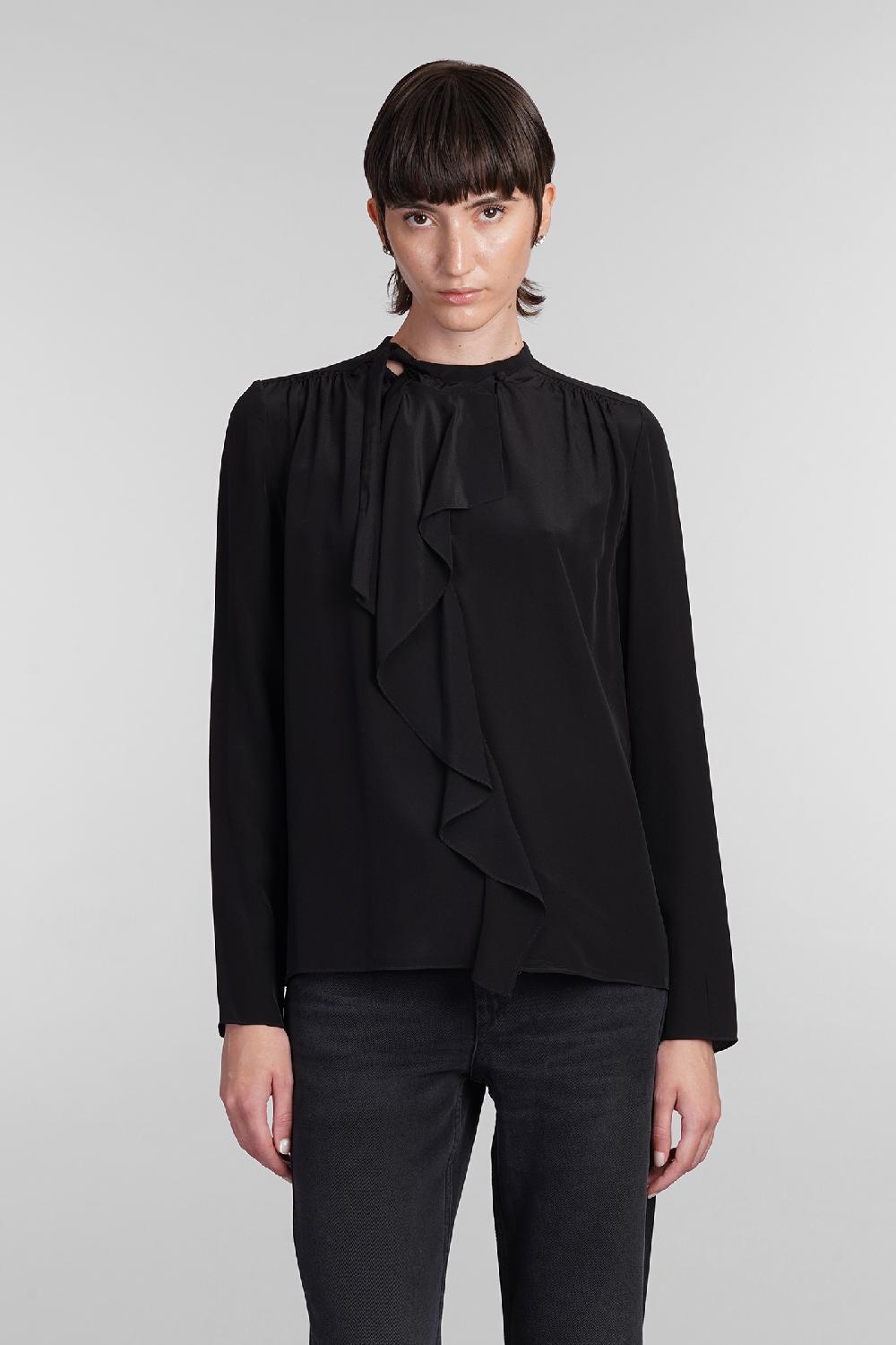 Deliberti Isabel Marant Blusa utah in seta nera cod. 402732 - Deliberti The Luxury Shopping