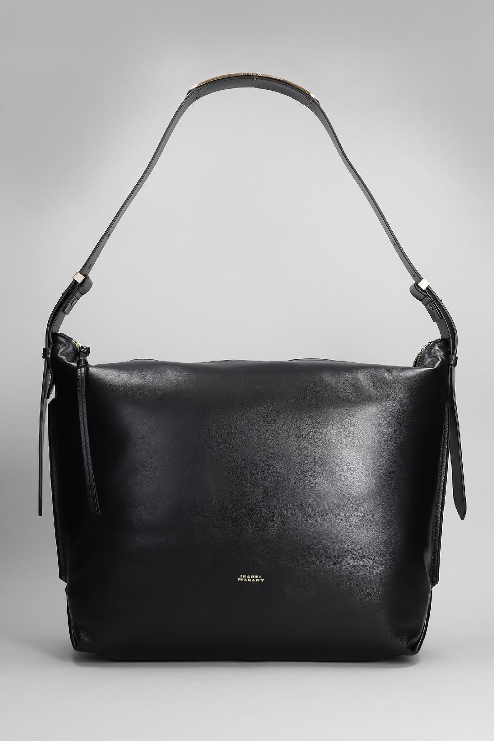 Deliberti Isabel Marant Borsa a spalla leyden large in pelle nera cod. 392041 - Deliberti The Luxury Shopping