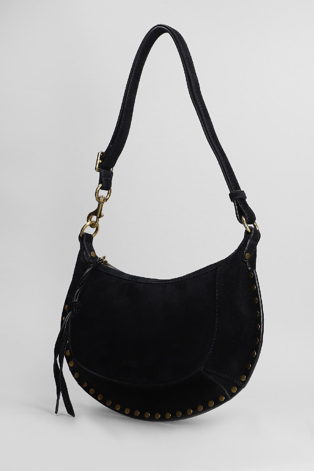 Deliberti Isabel Marant Borsa A Spalla Oskan Moon In Camoscio Nero Cod. 402756 - Deliberti The Luxury Shopping