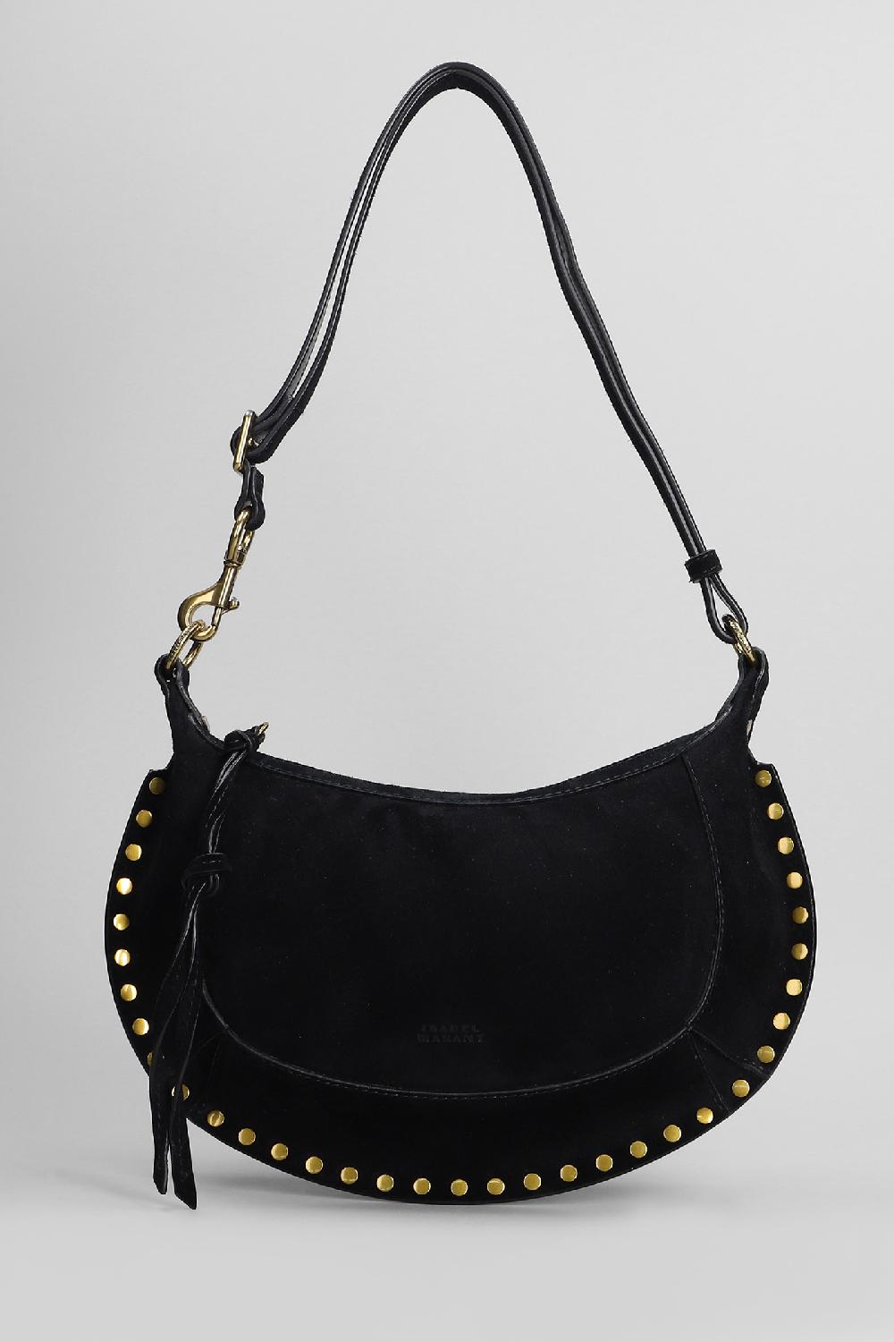 Deliberti Isabel Marant Borsa a spalla oskan moon in camoscio nero cod. 402756 - Deliberti The Luxury Shopping