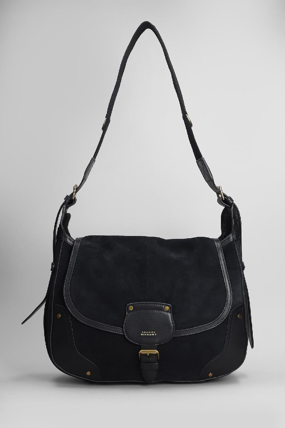 Deliberti Isabel Marant Borsa a spalla sierra shoulder in camoscio nero cod. 407748 - Deliberti The Luxury Shopping