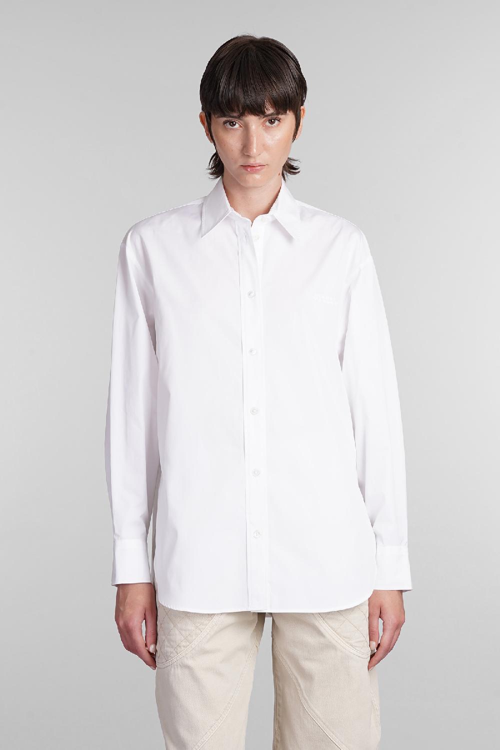 Deliberti Isabel Marant Camicia fabrizia in cotone bianco cod. 402733 - Deliberti The Luxury Shopping