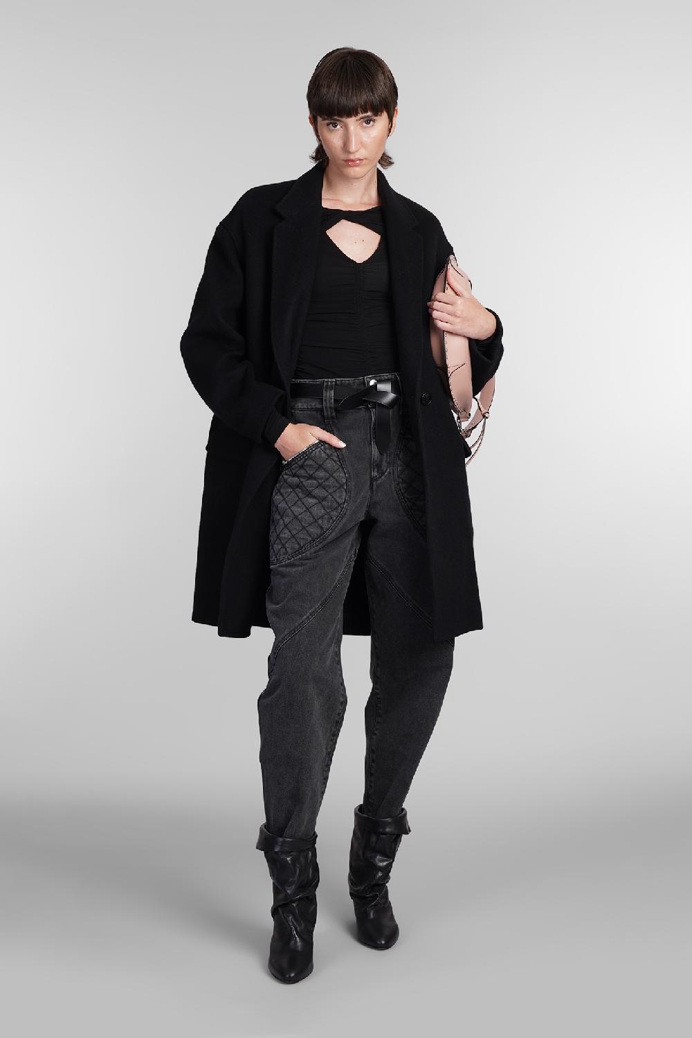 Deliberti Isabel Marant Cappotto Efegozi In Lana Nera Cod. 405190 - Deliberti The Luxury Shopping