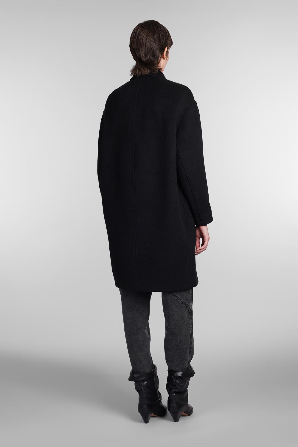 Deliberti Isabel Marant Cappotto Efegozi In Lana Nera Cod. 405190 - Deliberti The Luxury Shopping