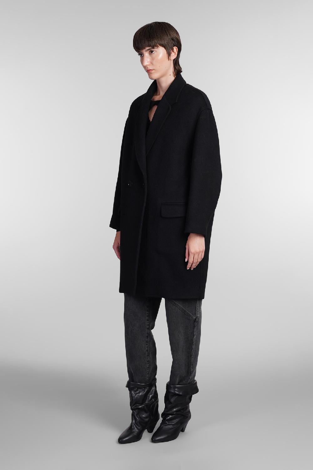 Deliberti Isabel Marant Cappotto Efegozi In Lana Nera Cod. 405190 - Deliberti The Luxury Shopping