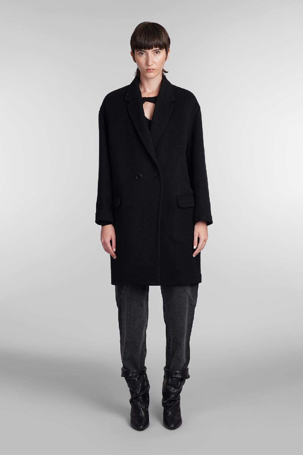 Deliberti Isabel Marant Cappotto efegozi in lana nera cod. 405190 - Deliberti The Luxury Shopping