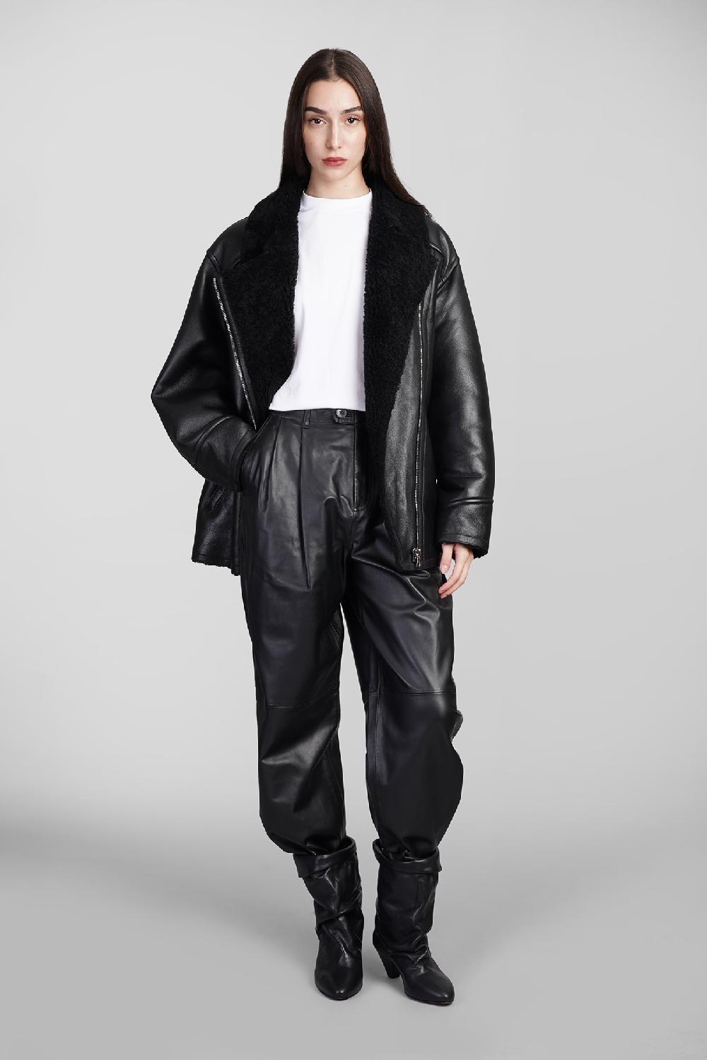 Deliberti Isabel Marant Giacca In Pelle Adelina In Pelle Nera Cod. 410002 - Deliberti The Luxury Shopping